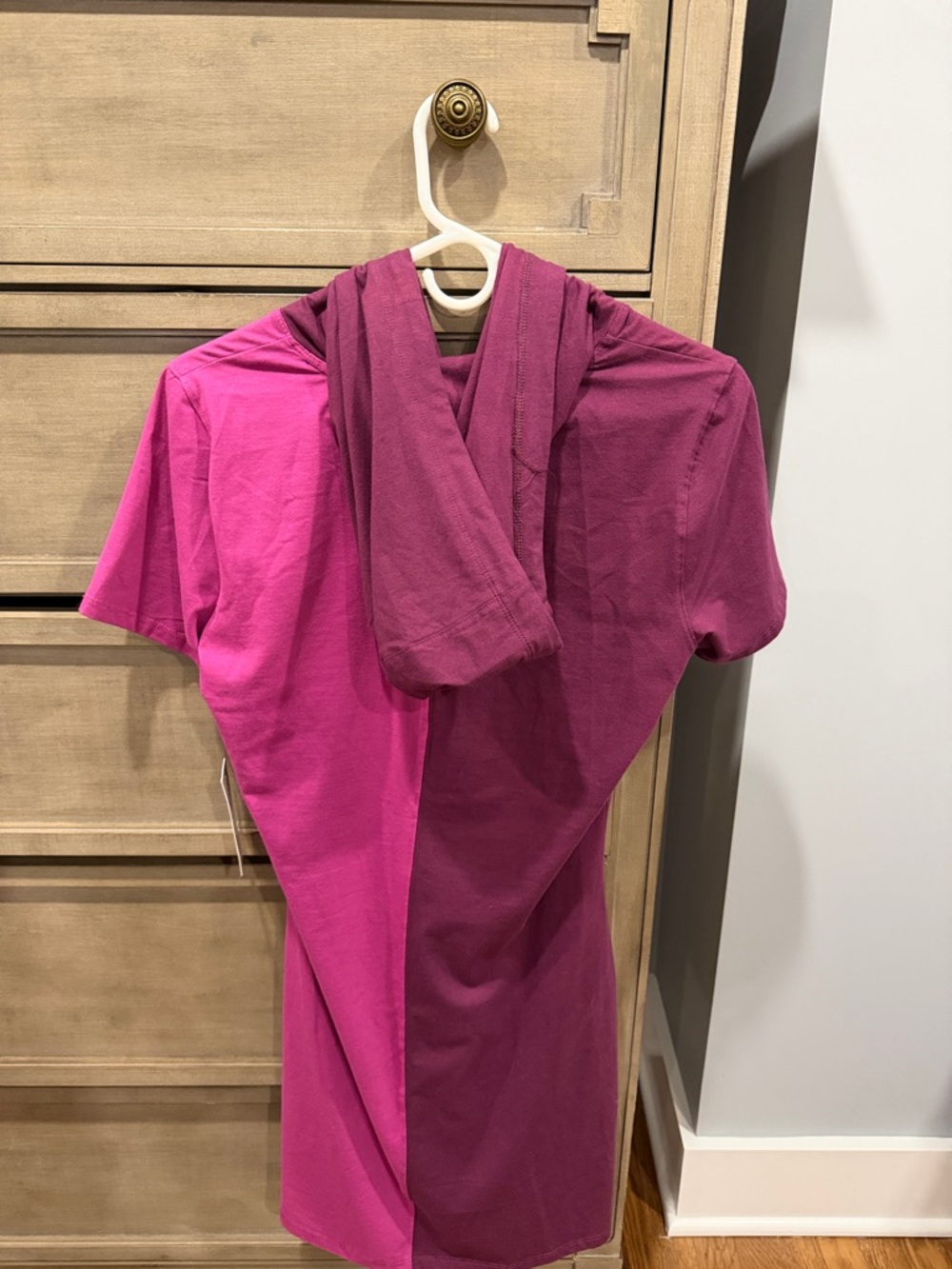 Tommy Hilfiger Two-Tone Pink Hooded Midi Dress - Picture 5 of 6